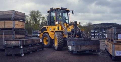 construction equipment at a job site