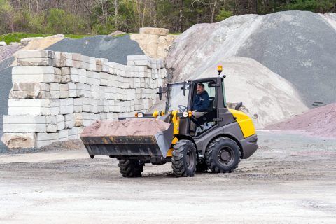 wheel loader at a job site